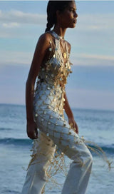 EMBELLISHED FRINGE BODY CHAIN DRESS Dresses styleofcb