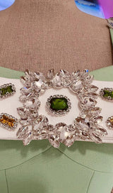 CRYSTAL STRAPPY MINI DRESS IN MINT DRESS STYLE OF CB