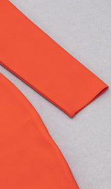 LONG SLEEVES CUT OUT MIDI DRESS IN RED Dresses styleofcb