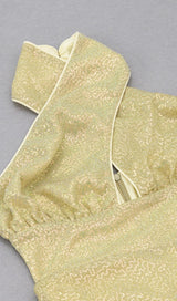 HALTER SEQUIN MIDI DRESS IN GOLD Dresses styleofcb