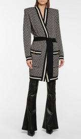 LONG SLEEVES PATTERN COAT styleofcb XS BLACK