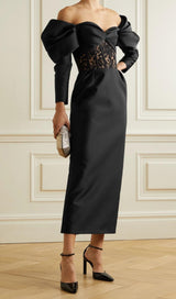 STRAPLESS LACE MIDI DRESS Dresses styleofcb