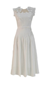 FLORAL EMBROIDERY MAXI DRESS IN WHITE styleofcb