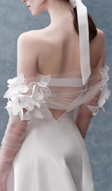 FLORAL 3D APPLIQUÉS SHEER BOLERO SLEEVES Dresses styleofcb