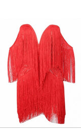 TASSEL MINI DRESS IN PINK Dresses styleofcb XS RED