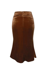 VELVET MESH SLEEVE TWO PIECE SUIT Tops styleofcb