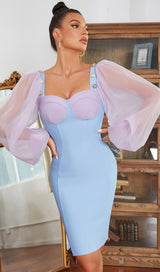 LACE BANDAGE BODYCON MINI DRESS styleofcb