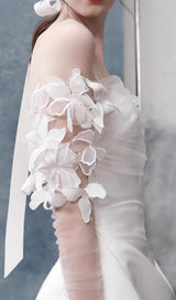 FLORAL 3D APPLIQUÉS SHEER BOLERO SLEEVES Dresses styleofcb