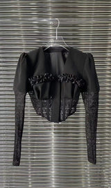 MESH CORSET TWO PIECES SUIT IN BLACK styleofcb