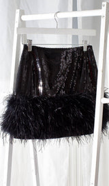 SEQUIN FEATHER MINI SKIRT Dresses styleofcb