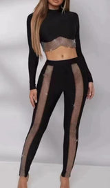 BANDAGE CROP PANTS TWO PLECE SUIT styleofcb