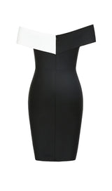 ASYMMETRIC RIB COLOURBLOCK MINI DRESS styleofcb