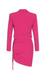 BARBIE PINK DRAWSTRING SLING SHORT SKIRT SUIT styleofcb