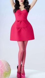 PINK BOWKNOT STRAPPY MINI DRESS Oh CICI