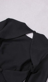 LONG SLEEVE TIGHT BACKLESS DRESS IN BLACK DREESES styleofcb