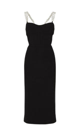 BANDAGE CUTOUT MIDI DRESS IN BLACK styleofcb