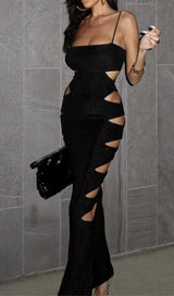CUTOUT STRAPPY MAXI DRESS IN BLACK DRESS STYLE OF CB