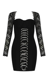 LONG SLEEVES LACE BODYCON MINI DRESS Dresses styleofcb