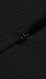 FEATHER BODYCON MAXI DRESS IN BLACK Dresses styleofcb