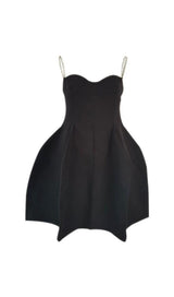 RHINESTONE PEPLUM MINI DRESS IN BLACK styleofcb