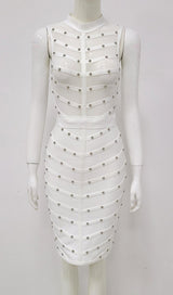 BANDAGE BODYCON MESH MINI DRESS Dresses styleofcb