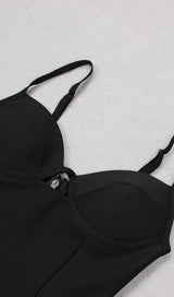 BANDAGE BODYCON MINI DRESS IN BLACK Dresses styleofcb