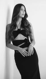 BANDAGE CUT OUT MAXI DRESS IN BLACK Dresses styleofcb