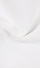 WHITE FEATHER LONG SLEEVE BLAZER MINI DRESS styleofcb