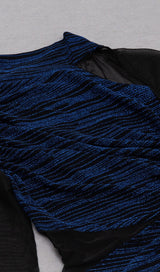 LONG SLEEVE BANDAGE DRESS IN NAVY BLUE bandage dress styleofcb