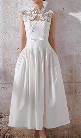 FLORAL EMBROIDERY MAXI DRESS IN WHITE styleofcb