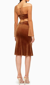 VELVET MESH SLEEVE TWO PIECE SUIT Tops styleofcb