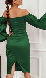 STRAPLESS LONG SLEEVE IN GREEN Dresses styleofcb