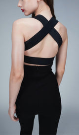 LACEUP TWO PIECE SUIT IN WHITE & BLACK Clothing styleofcb