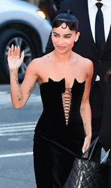 STRAPLESS CUT OUT MAXI DRESS IN BLACK Dresses styleofcb