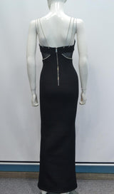 SLEEVELESS MAXI DRESS IN BLACK styleofcb