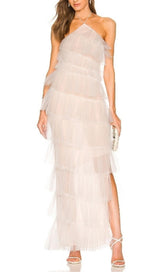 FRINGED BACKLESS MAXI DRESS Dresses styleofcb XS WHITE