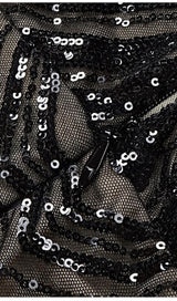 HALTER SEQUIN MAXI DRESS IN BLACK Dresses styleofcb