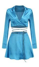 LONG SLEEVES TWO PIECE SET Clothing styleofcb S BLUE