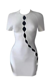 SHORT SLEEVE MINI DRESS IN WHITE Dresses styleofcb