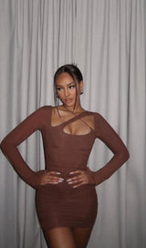 LONG SLEEVES MESH MINI DRESS Dresses styleofcb