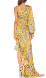 ONE SHOULDER MAXI DRESS IN YELLOW Dresses styleofcb
