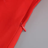 OFF-SHOULDER PUFFY FLOWER MINI DRESS IN RED DRESS STYLE OF CB