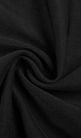 PLUNGING NECKLINE RUFFLE DRESS IN BLACK styleofcb