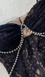 SLEEVELESS LACE MIDI DRESS IN BLACK Dresses styleofcb