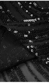 HALTER SEQUIN MAXI DRESS IN BLACK Dresses styleofcb