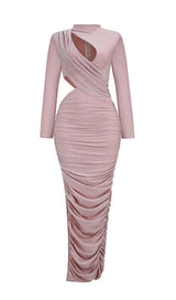 CUT OUT LONG SLEEVE MAXI DRESS Dresses styleofcb S PINK