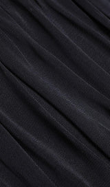 RUCHED STRAPLESS MIDI DRESS IN BLACK styleofcb