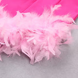 FEATHER PLUNGE MINI DRESS IN RED DRESS STYLE OF CB