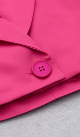 BARBIE PINK DRAWSTRING SLING SHORT SKIRT SUIT styleofcb
