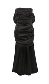 STRAPLESS BOWKNOT MINI DRESS IN BLACK Oh CICI